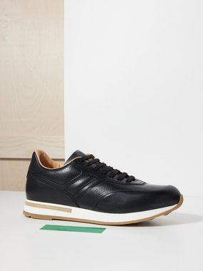 Dunhill Duke II leather trainers