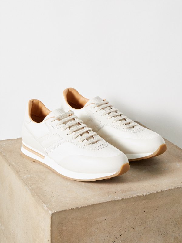 Dunhill Duke leather trainers