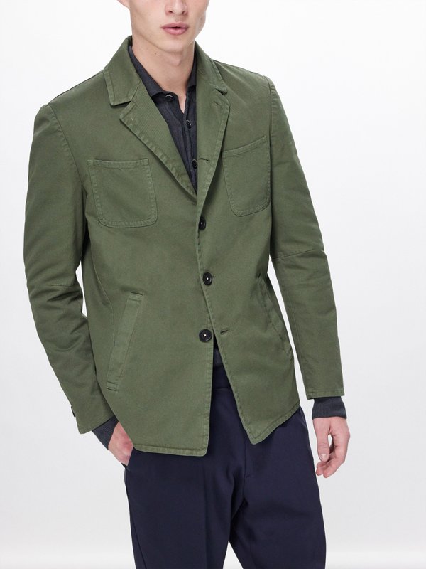 Massimo Alba Solex patch-pocket cotton blazer