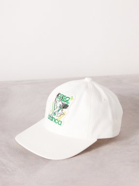Casablanca Le Jeu cotton-twill embroidered cap