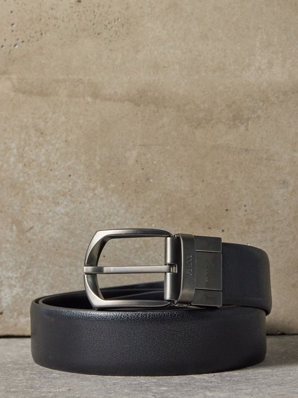 ZEGNA Grained-leather belt