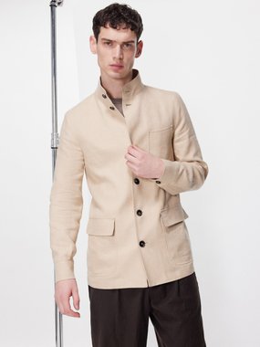 ZEGNA Stand-collar wool-blend chore jacket
