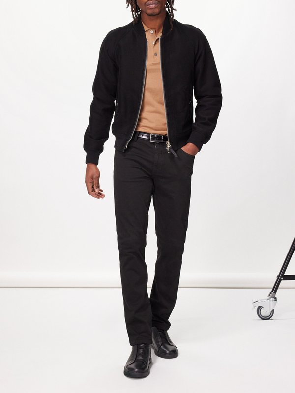 ZEGNA Cotton-blend tapered-leg trousers