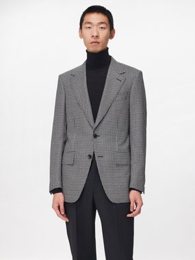 Tom Ford Atticus houndstooth single-breasted blazer