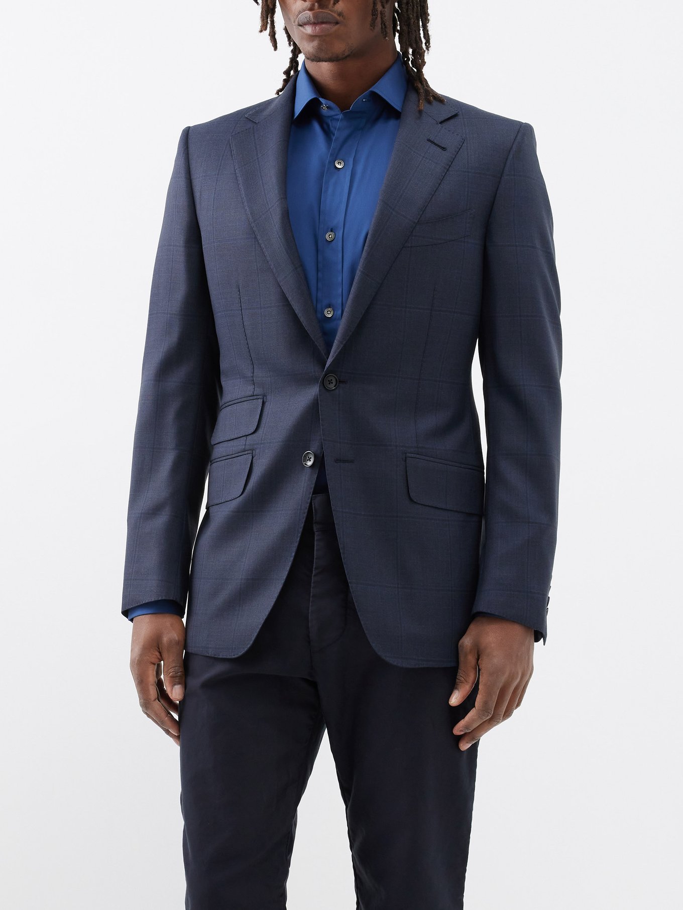 O'Connor checked wool suit jacket | Tom Ford