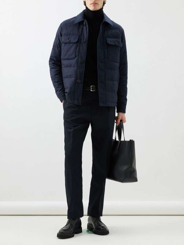 Dunhill Flap-pocket wool-blend jacket