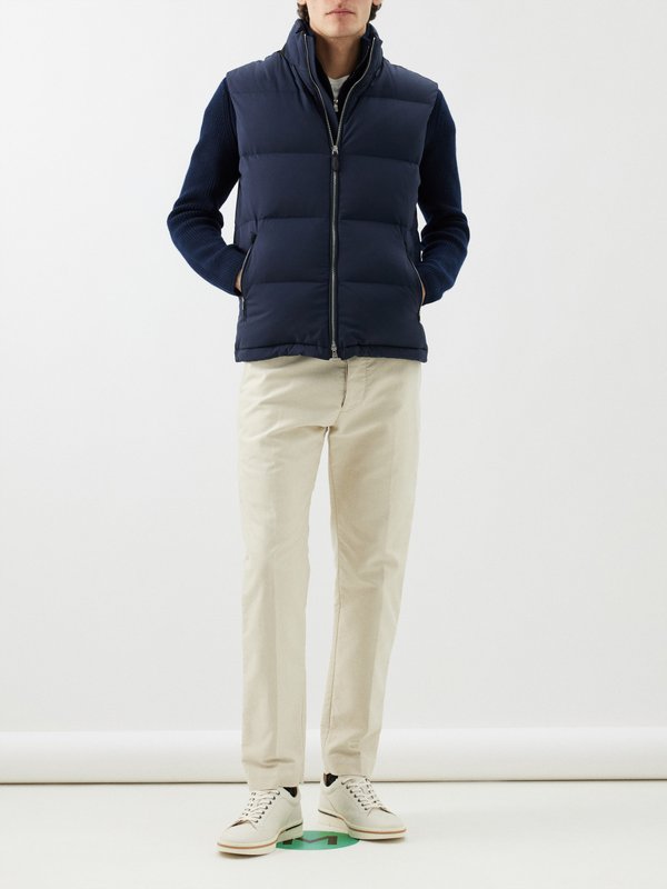 Dunhill Zip-up quilted-down gilet