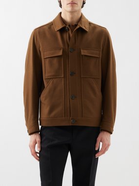 Dunhill Flap-pocket cashmere blouson jacket
