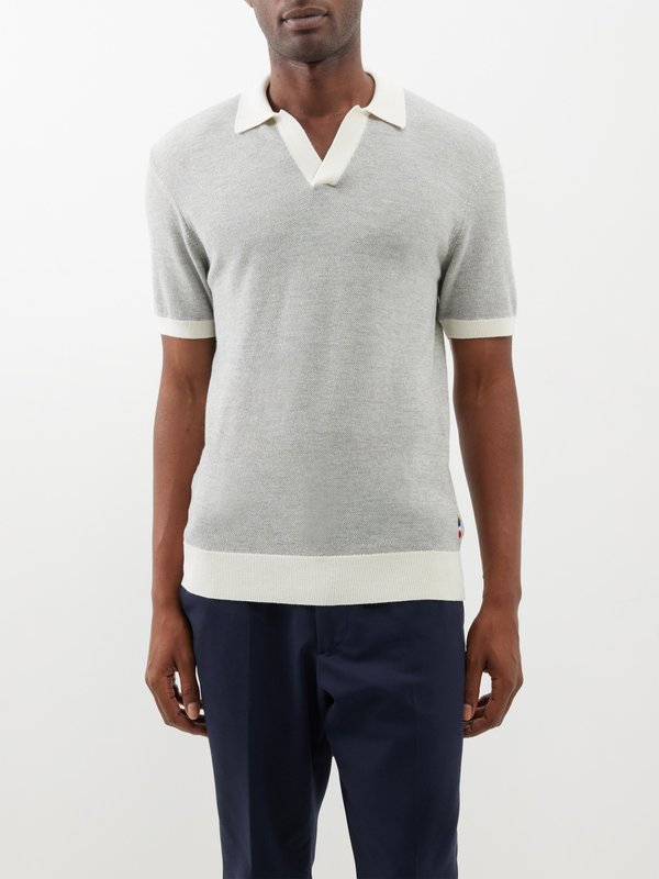Orlebar Brown Horton open-collar wool polo shirt