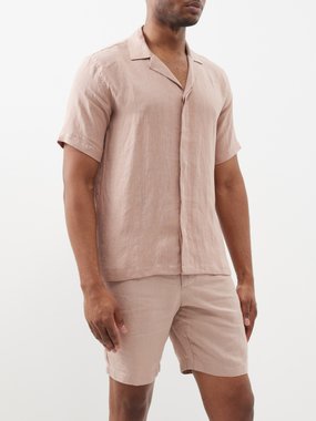 Orlebar Brown Maitan linen short-sleeved shirt