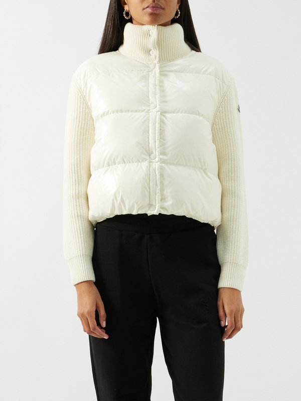 Moncler Wool-blend quilted down jacket