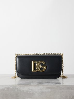 Dolce & Gabbana 3.5 logo-plaque leather shoulder bag