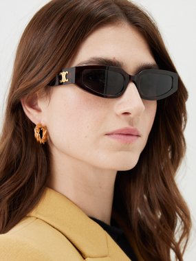 Celine Eyewear Triomphe cat-eye tortoiseshell-acetate sunglasses