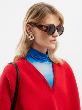 LOEWE Eyewear LOEWE Round tortoiseshell-acetate sunglasses
