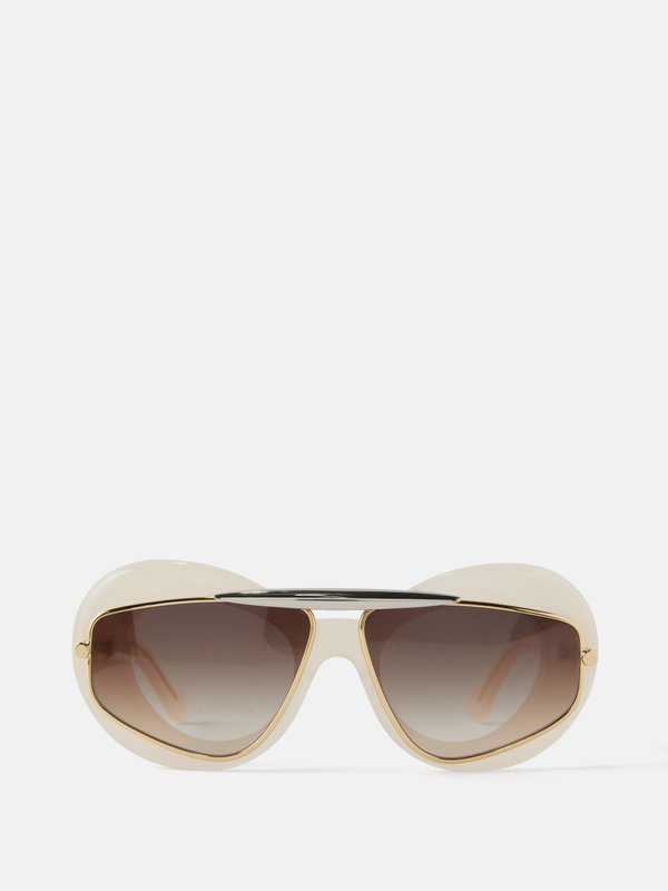 LOEWE Eyewear (LOEWE) Double-frame round acetate sunglasses