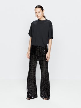 Raey Sequin flared trousers