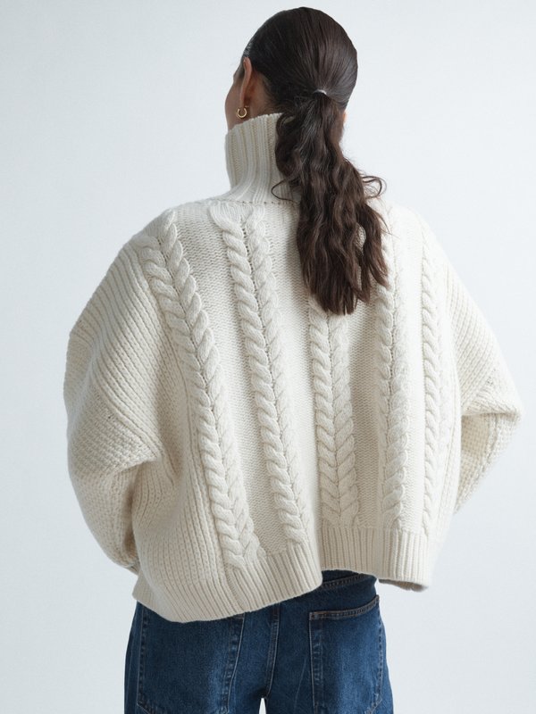 Raey Cable-knit wool and cashmere-blend boxy jumper