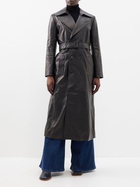 FRAME Sleek leather trench coat