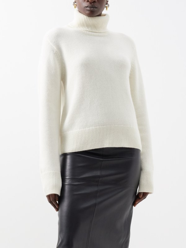 FRAME Roll-neck cashmere sweater