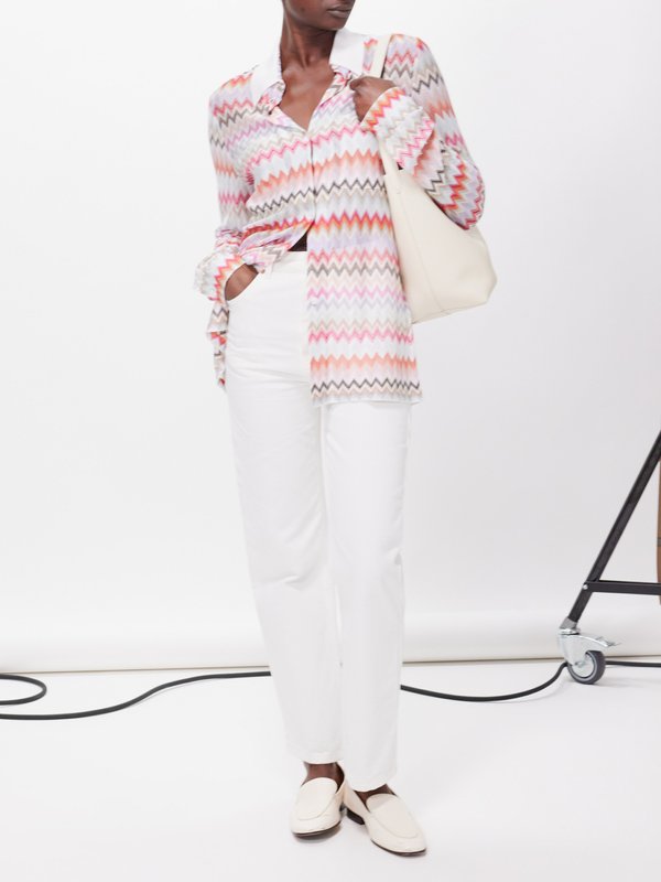 Missoni Zigzag cotton-blend blouse