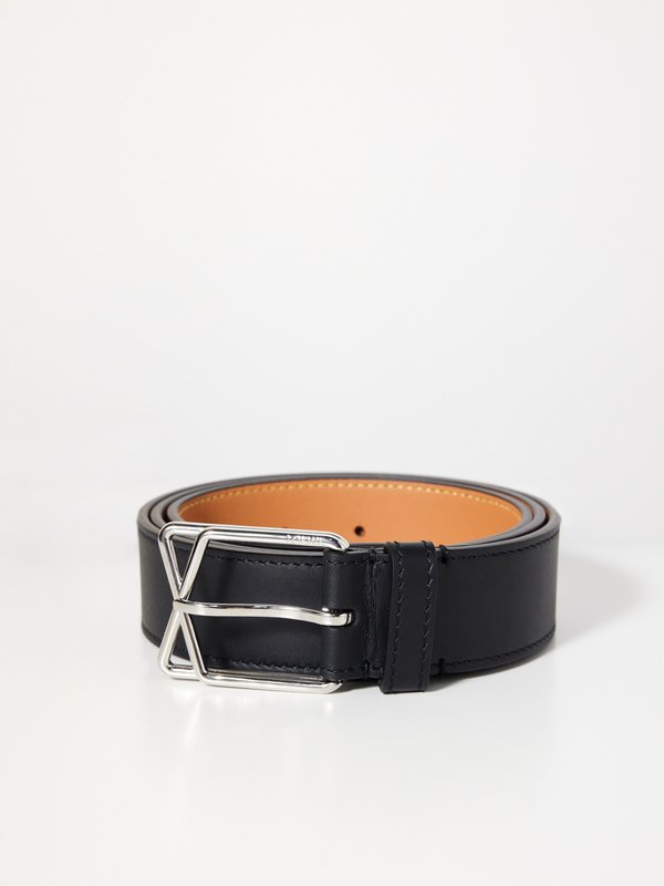 LOEWE Cross-buckle leather belt