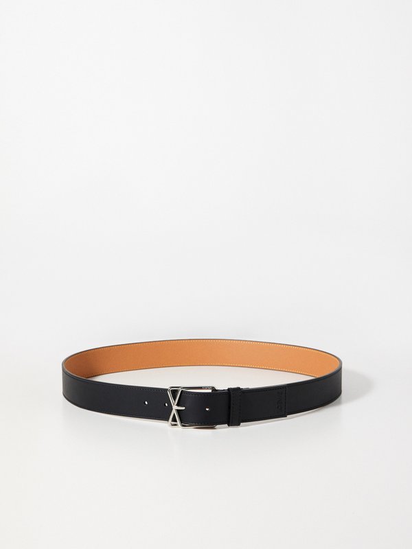 LOEWE Cross-buckle leather belt