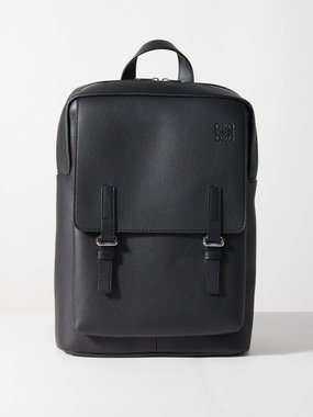 LOEWE Anagram-debossed grained-leather backpack