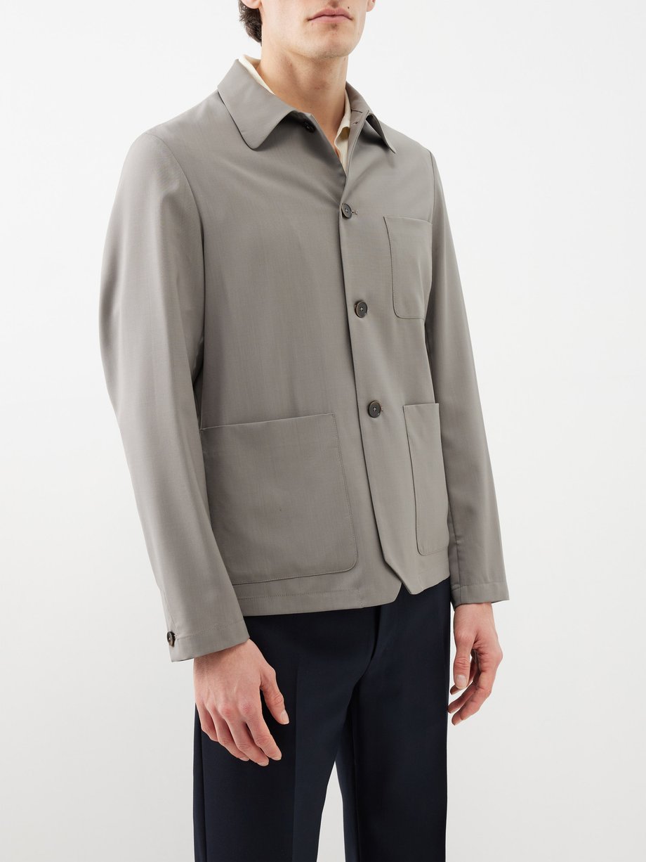 Barena Venezia Tropical wool classic-collar overshirt