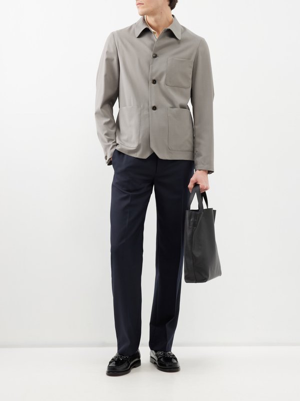Barena Venezia Tropical wool classic-collar overshirt