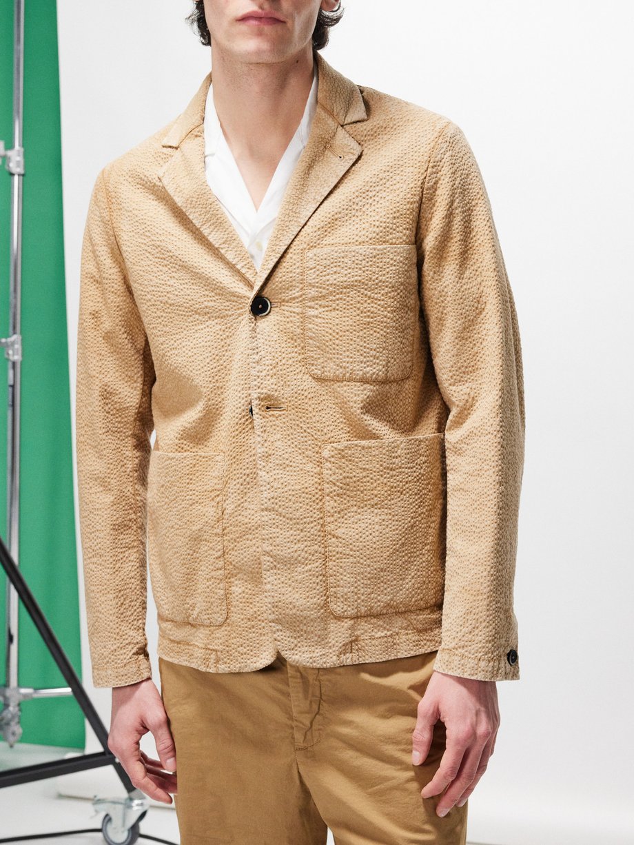 Barena Venezia Refada cotton-blend seersucker suit jacket