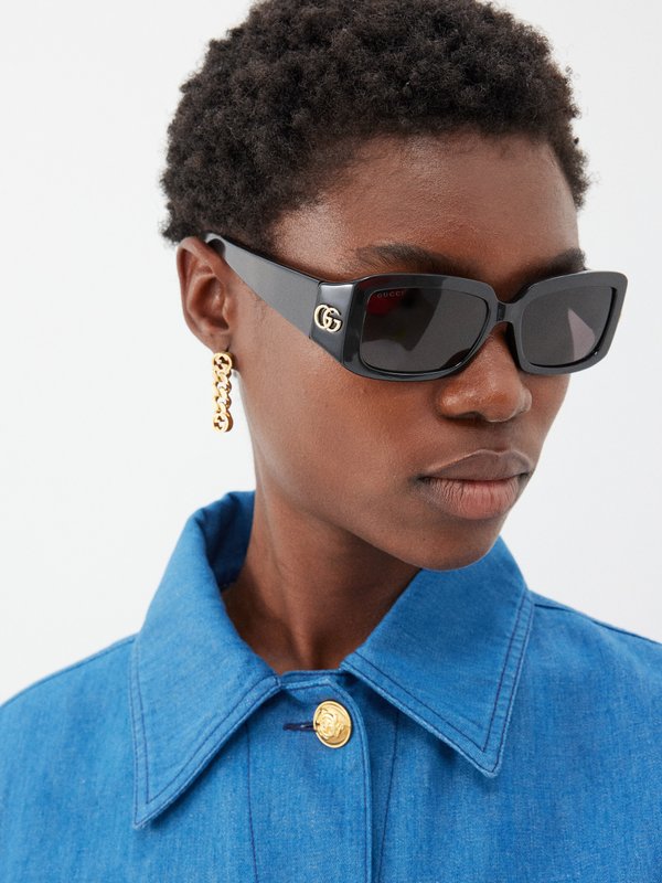 Gucci Eyewear (Gucci) Rectangular acetate sunglasses