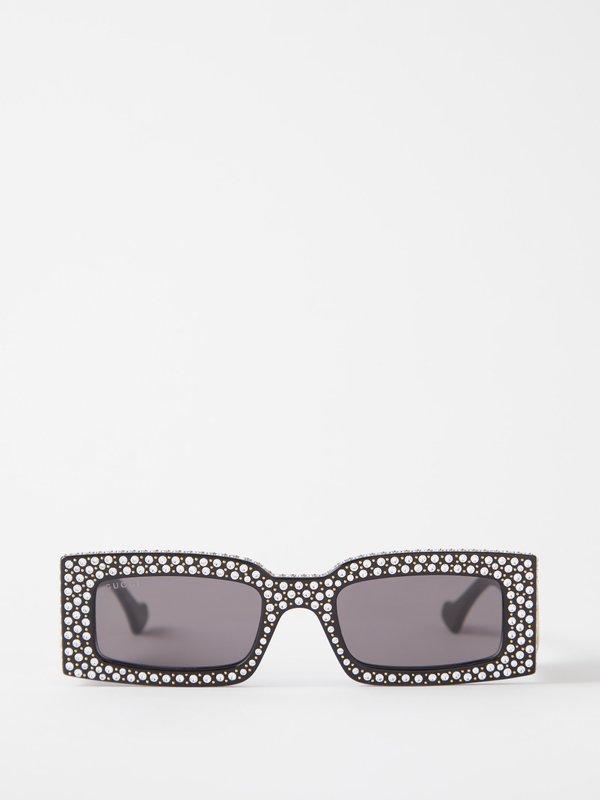 Gucci Eyewear (Gucci) Crystal-embellished acetate sunglasses