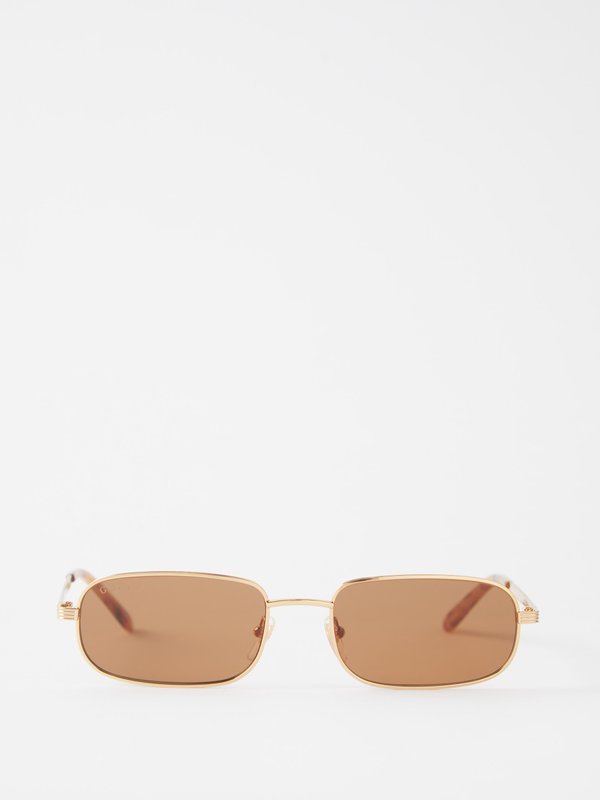 Gucci Eyewear (Gucci) New Light rectangular metal sunglasses
