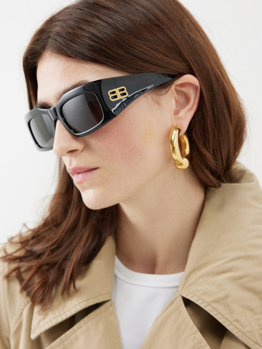 Balenciaga Eyewear (Balenciaga) Hourglass rectangular acetate sunglasses