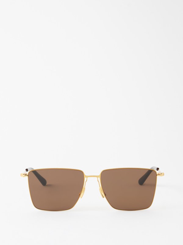 Bottega Veneta Eyewear (Bottega Veneta) Square metal sunglasses
