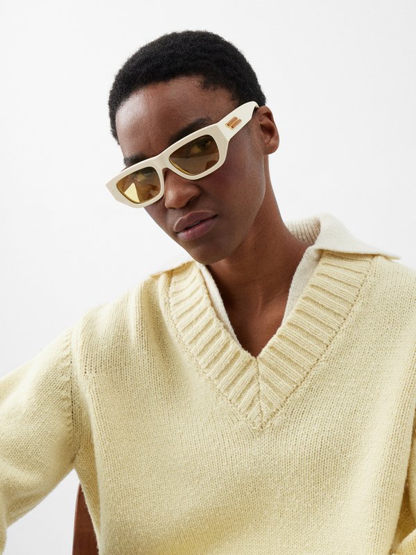 Bottega Veneta Eyewear (Bottega Veneta) Square acetate sunglasses