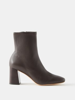 Loeffler Randall Elise 75 block-heel leather ankle boots