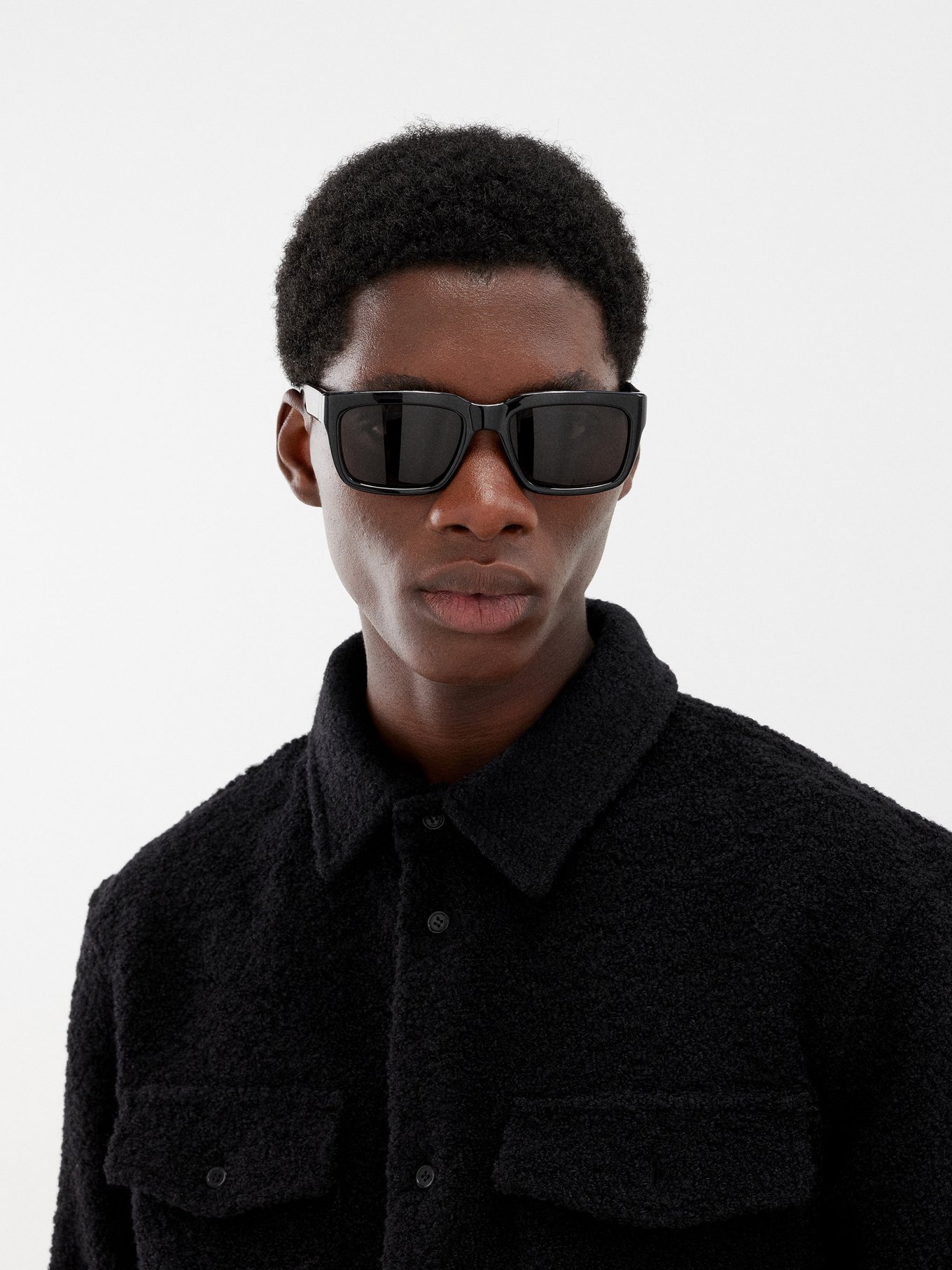 Black Square acetate sunglasses | Saint Laurent | MATCHES UK