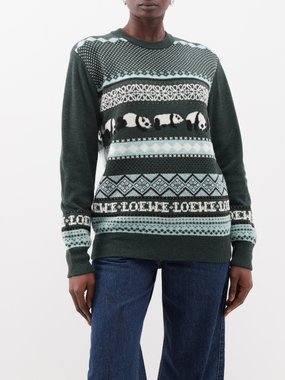 LOEWE Fair Isle wool-blend sweater