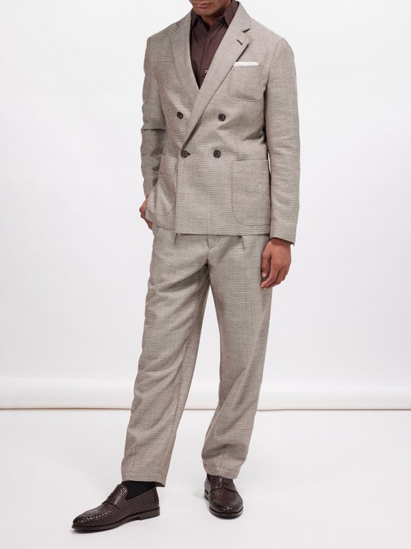 Giorgio Armani Single-pleat virgin wool-blend suit trousers