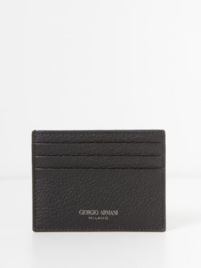 Giorgio Armani Grained-leather cardholder