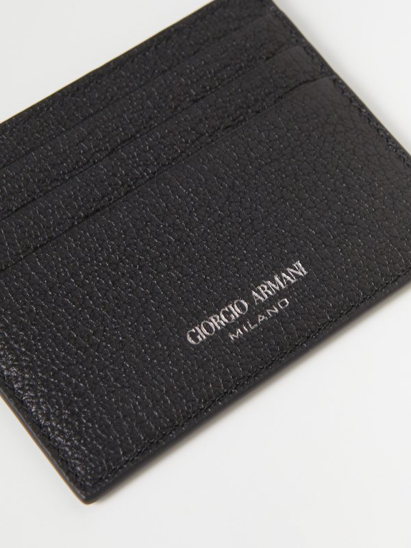 Giorgio Armani Grained-leather cardholder