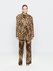Exaggerated leopard cotton-velvet tux blazer
