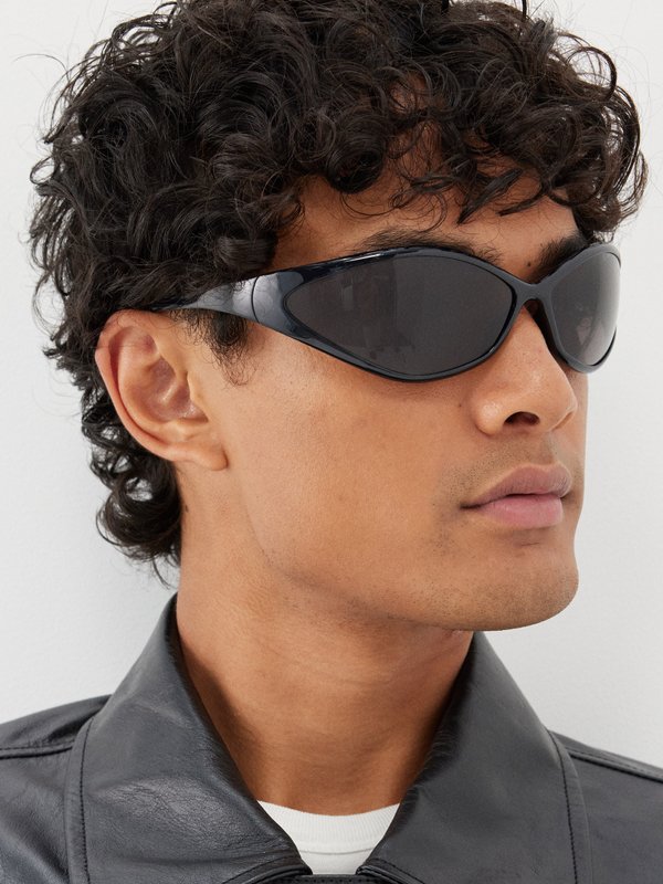 Balenciaga Eyewear (Balenciaga) 90s oval acetate sunglasses