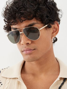 Gucci Eyewear Gucci Aviator metal sunglasses