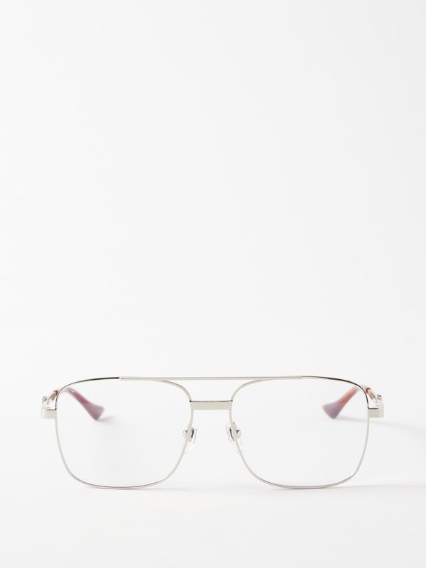 Gucci Eyewear (Gucci) Aviator metal glasses