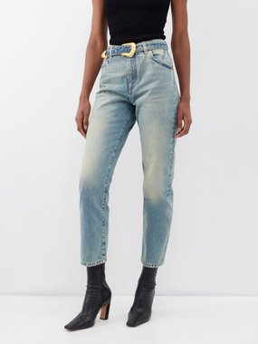Balmain Belted straight-leg jeans