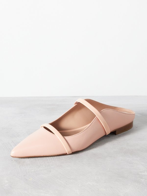 Malone Souliers Maureen leather backless ballet flats