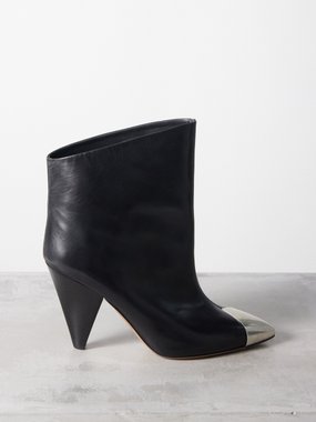 Isabel Marant Lapio 90 metal-toe leather boots