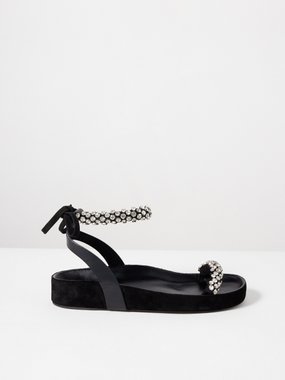 Isabel Marant Mellan crystal-embellished suede sandals